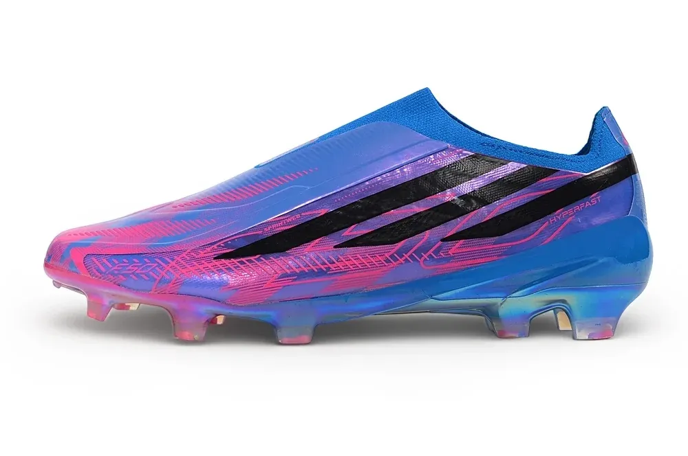 Adidas F50 Hyperfast Laceless in Blue / Pink